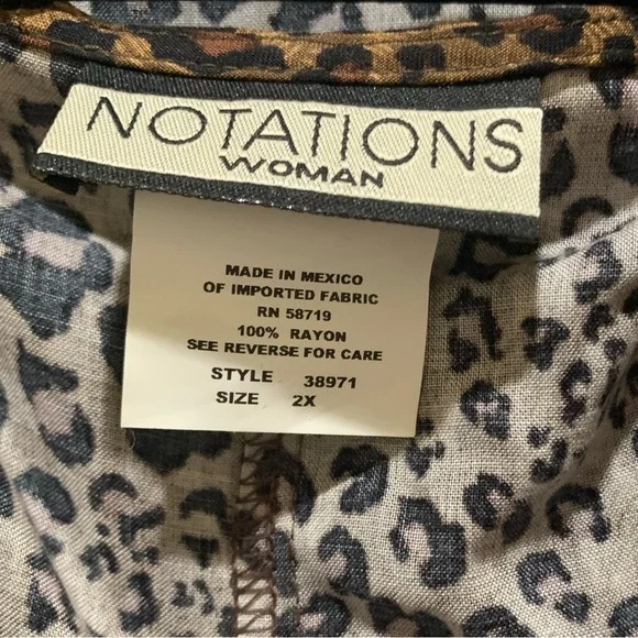 DRESS Leopard Print 2 PC Jacket Buttons and MIDI Sleeveless Set With Slits 22W - Picture 11 of 13